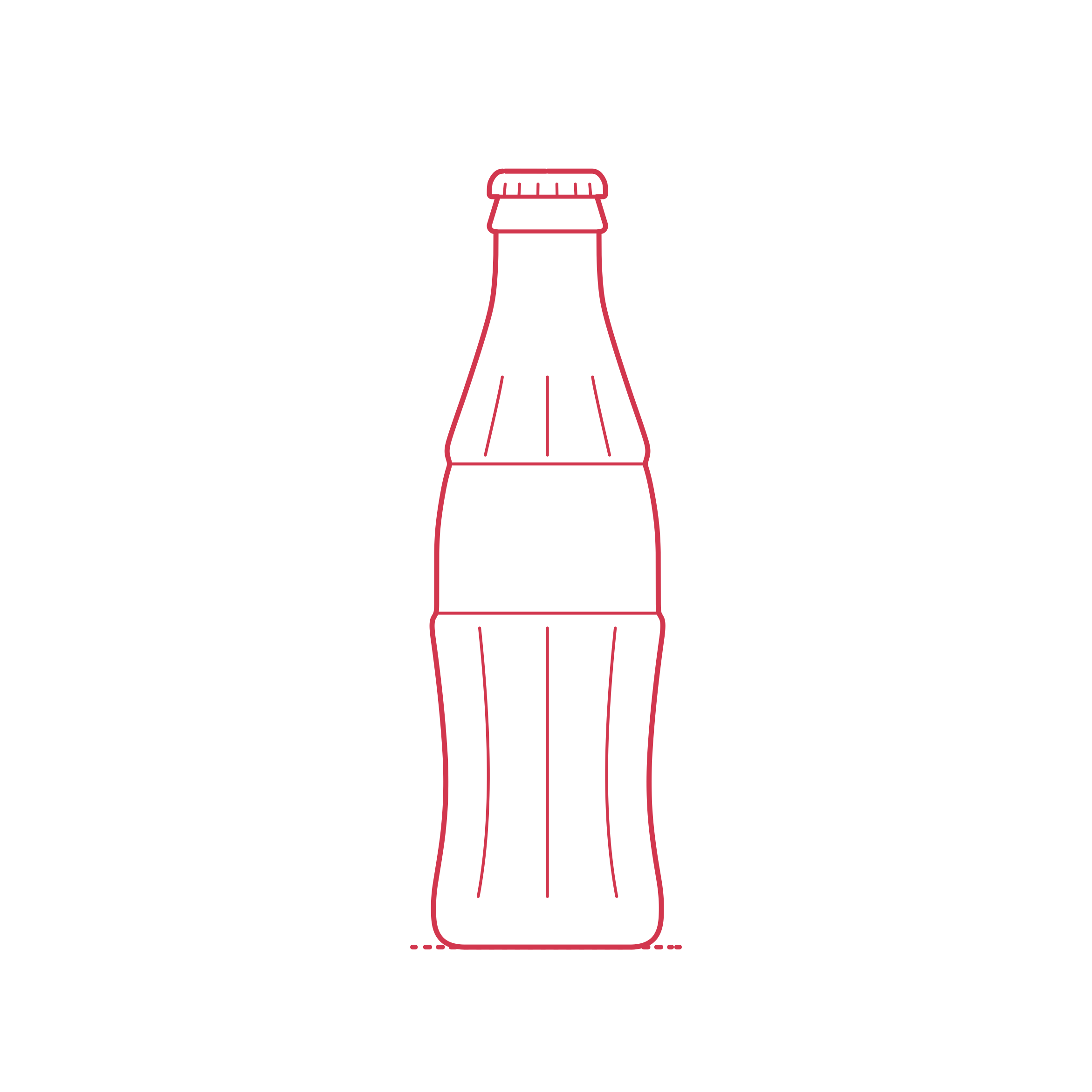 Objects Beverage Containers Coca Cola Bottle 8Oz Editable Svg Line Art Free Vectors